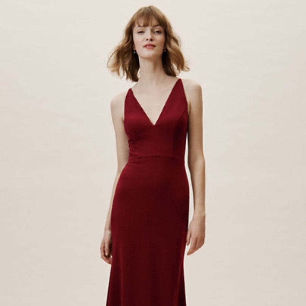 BHLDN Bridesmaid Dress Jones Bordeaux Size 4